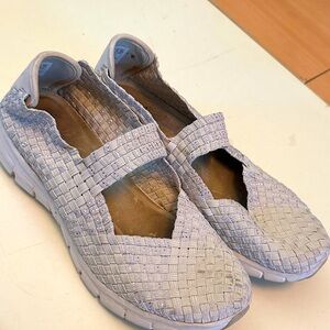 Skechers Women's Woven Slip-On Shoes - Tan/Gray